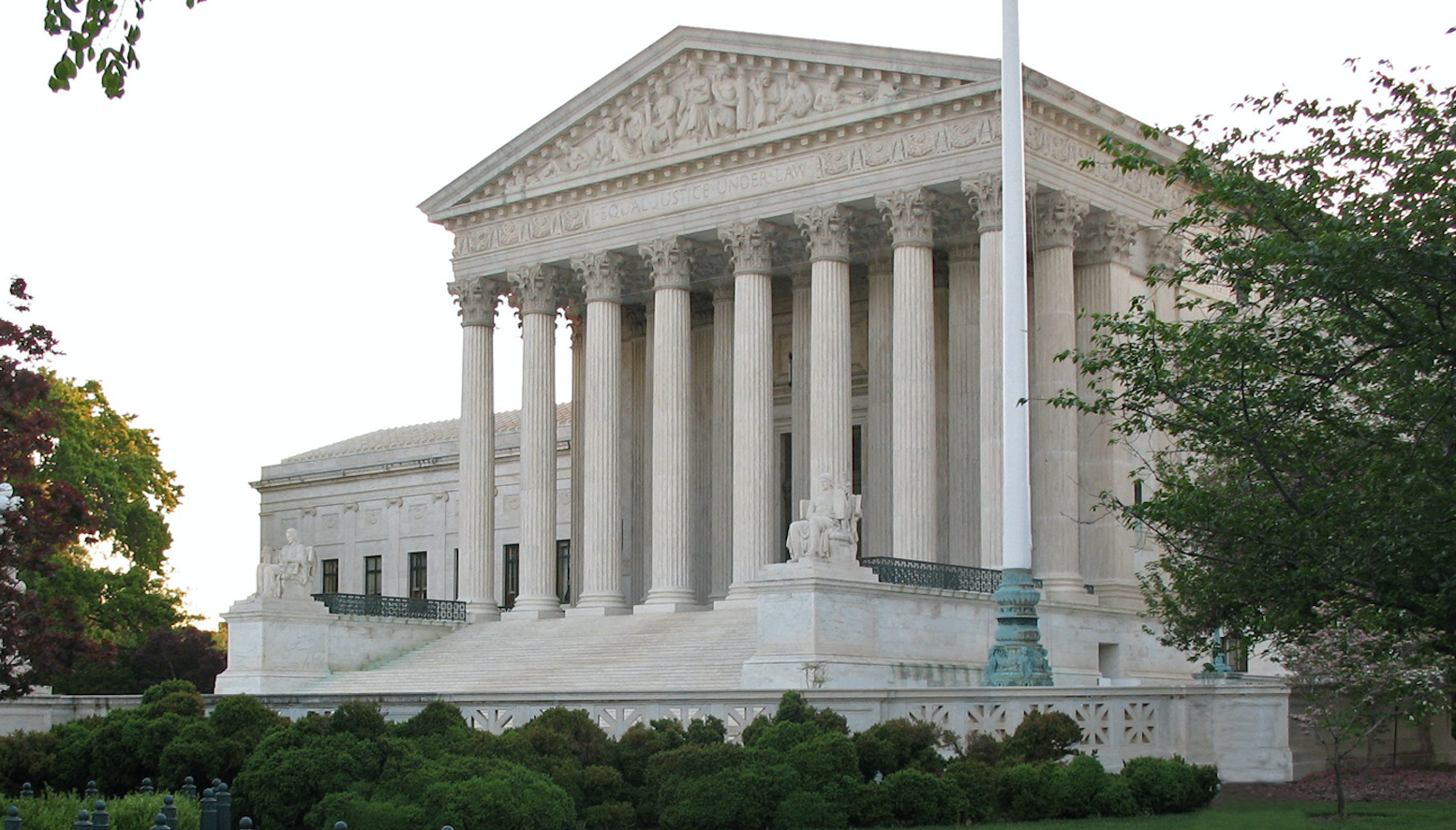 Sun setting behind the Supreme Court