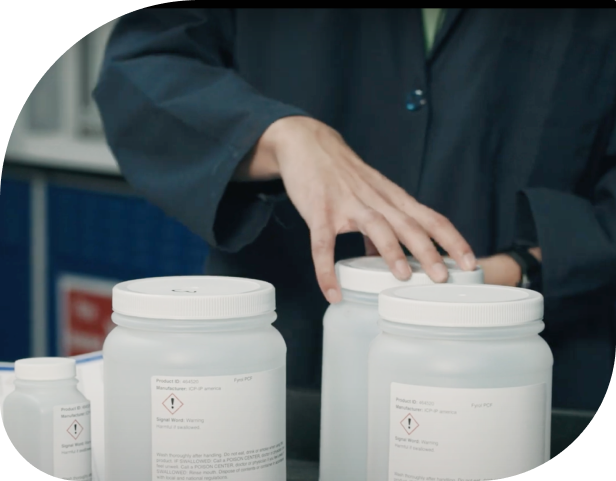 GHS labels on small containers