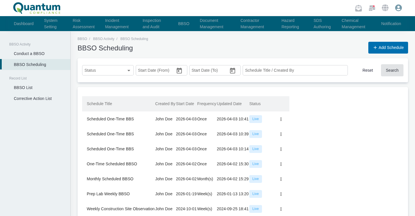 Automated BBSO observation scheduling list